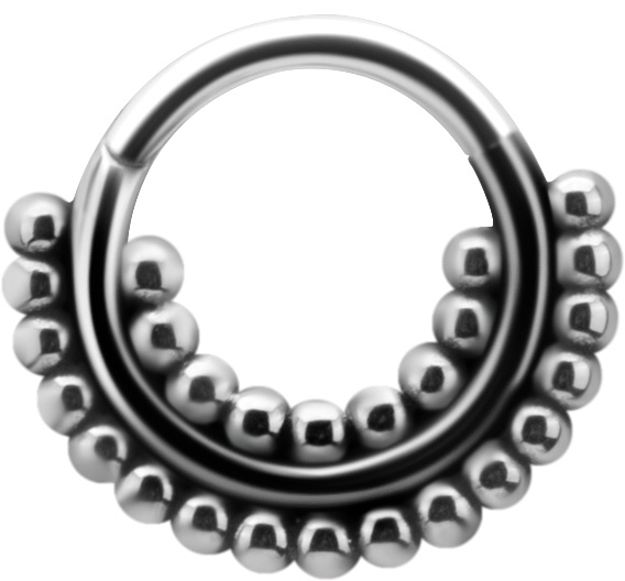 SS 316 HINGED TRIBAL CLICKER 1,2x7mm