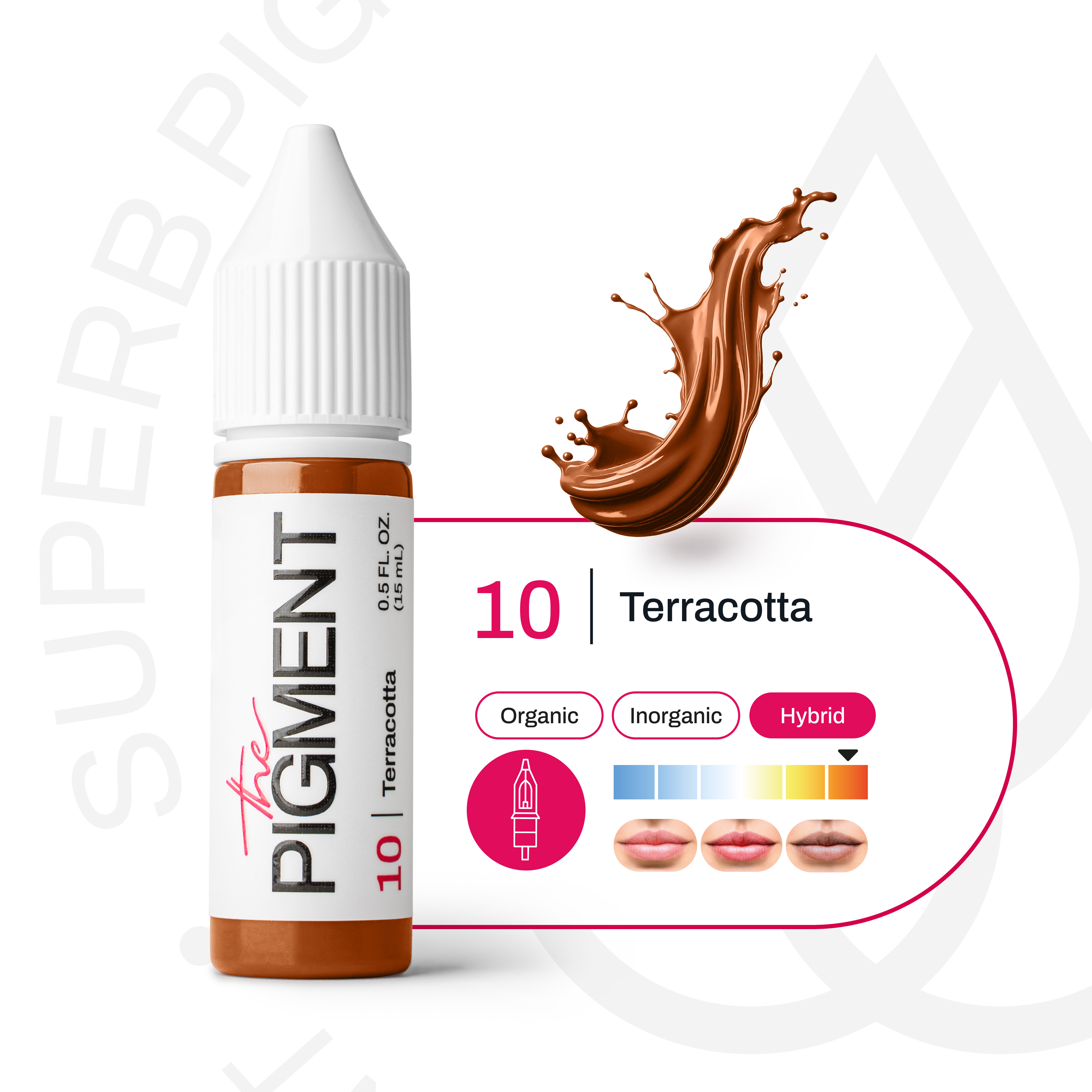 Lips PMU Pigment - 10 Terracotta - 15ml