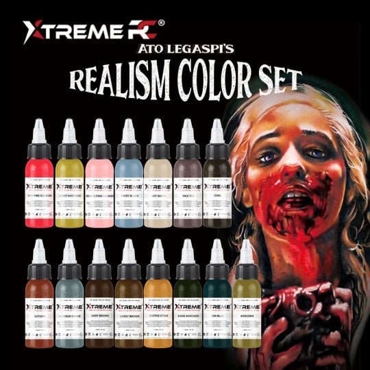 XTreme Ink Tattoofarbe - Ato Legaspi's Realism Color Set (15 x 30 ml)