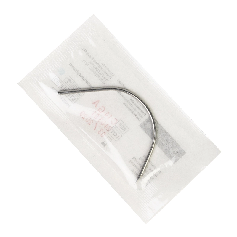 BodySupply beschichtete, sterile, gebogene Piercingnadeln 50 St. - 14GA (1,6 mm außen)