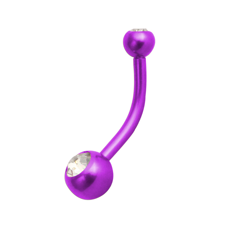 TT-PU DOUBLE JEWEL NAVEL BANANABELL