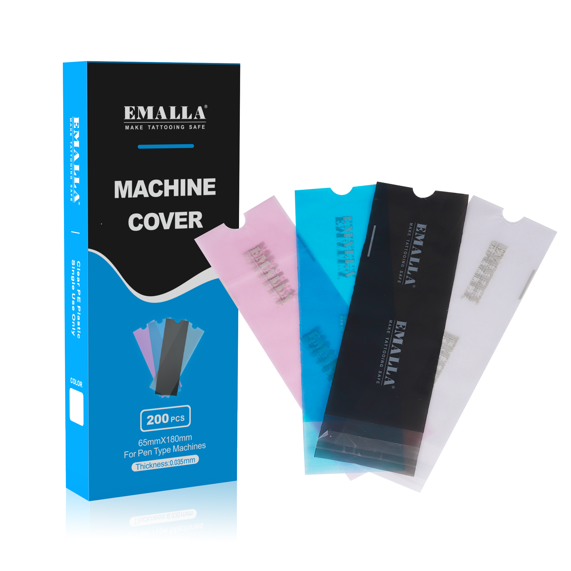 Emalla Pen Machine Cover Self-Adhesive - 65x180mm - 200pcs