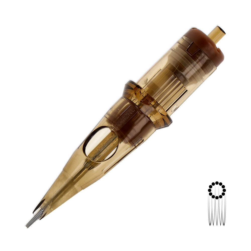 Kwadron Nadelmodule - 12RL Long Taper Empty Round Liner (0,35 mm)