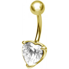 GD 316 BANANA WITH 8mm HEART PRONG SET 1,6x10mm WH