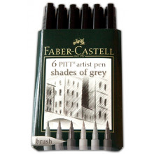 Faber-Castell Pitt Artist Stifte 6 St. - Shades of Grey