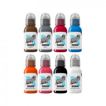 World Famous Limitless Tattoofarbe - Primary Colours Set 2 (8 x 30 ml)