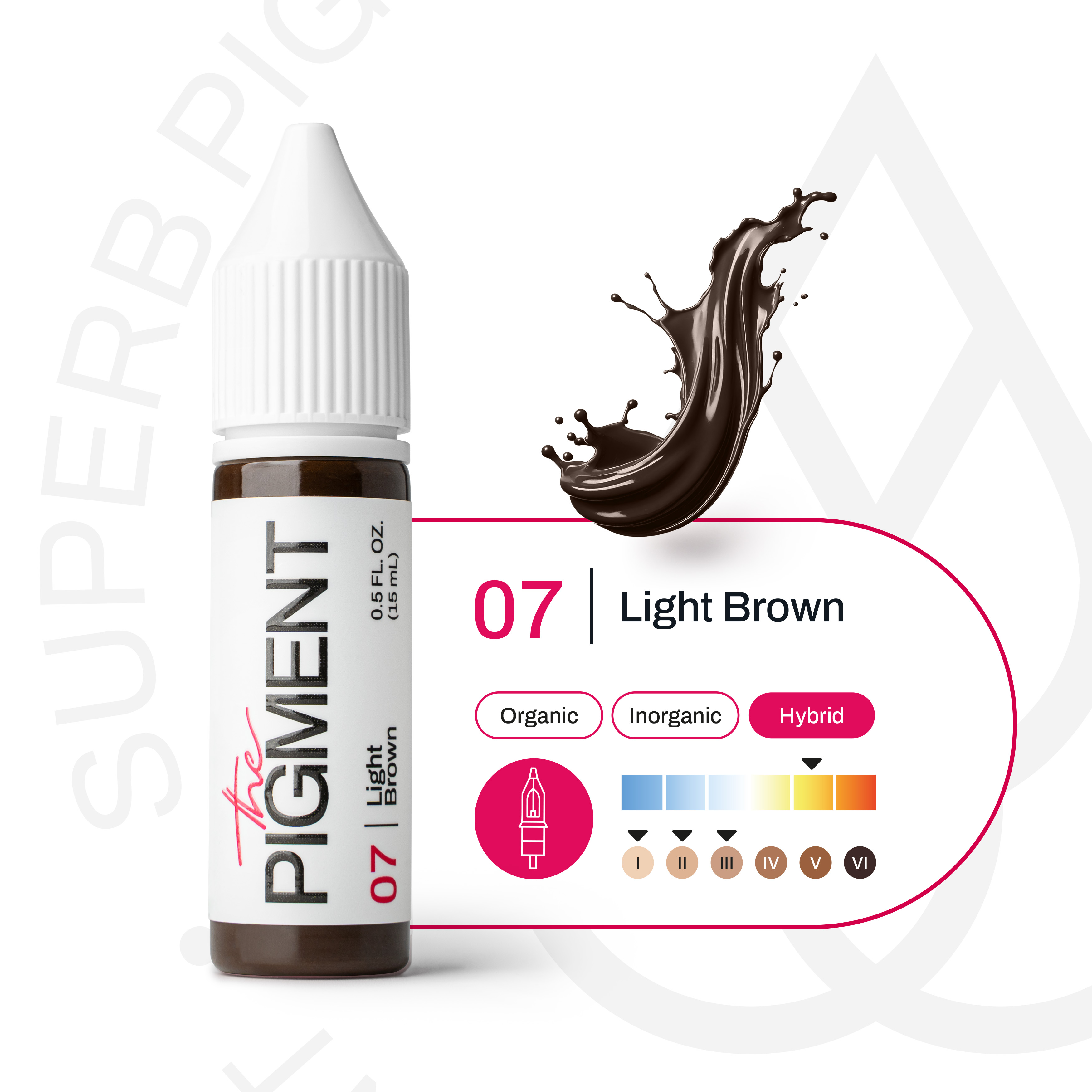 The Pigment Eyebrows PMU - 07 Light Brown (15 ml)