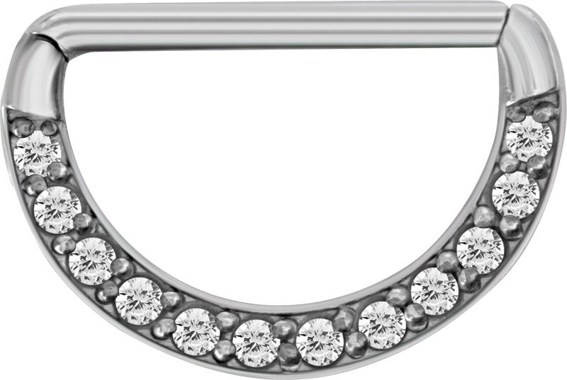 SS 316 JEWELLED NIPPLE CLICKER